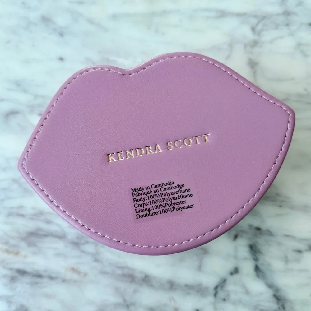 💋 Kendra Scott Pink Lips Shape Trinket Stash Jewelry Box